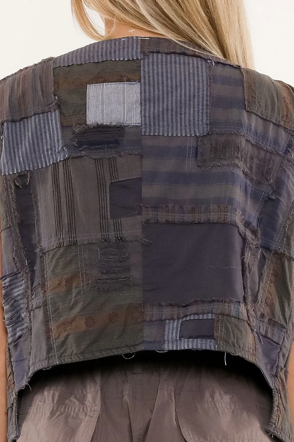 Patchwork Charcoal Vest #290