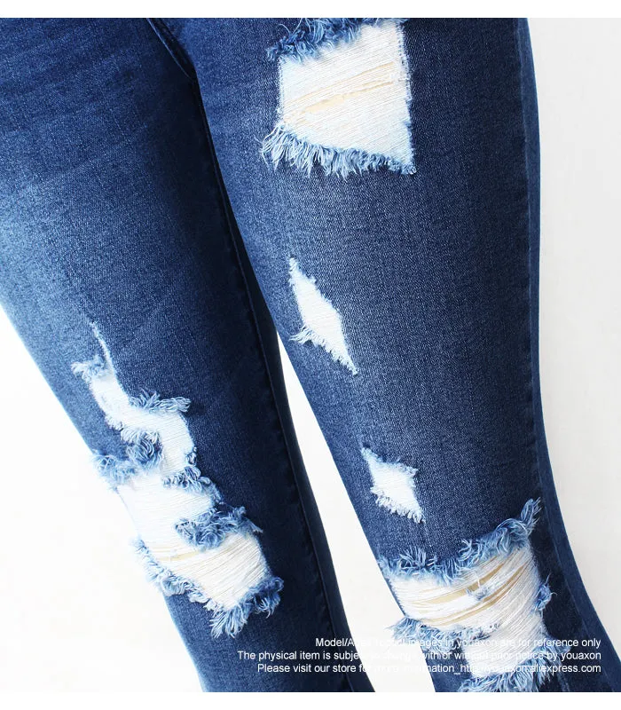 RI RI Stretchy Ripped Denim Skinny Jeans
