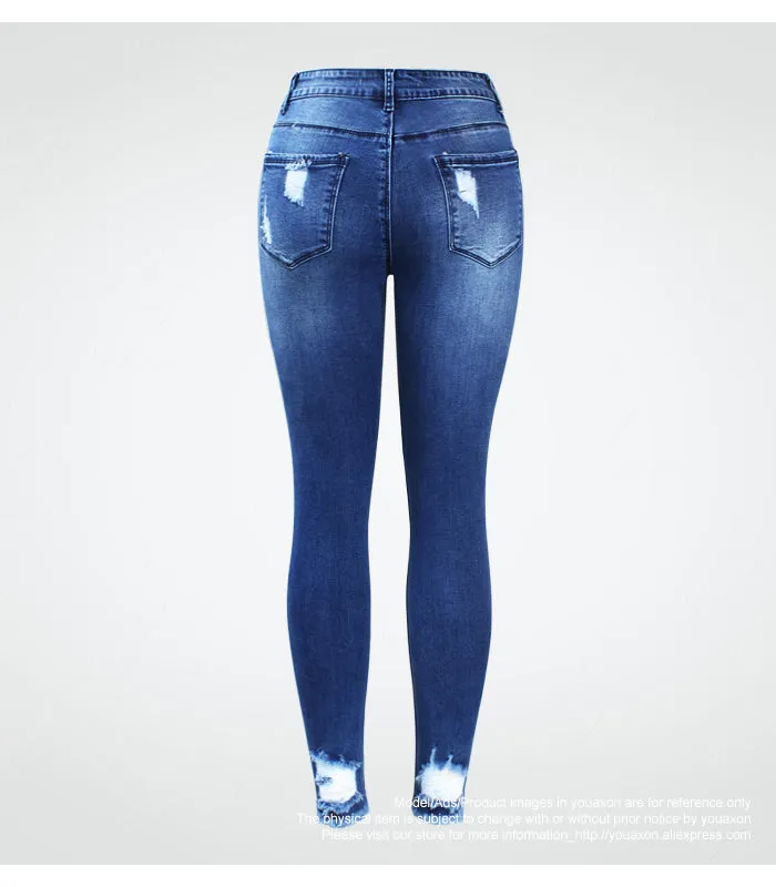 RI RI Stretchy Ripped Denim Skinny Jeans