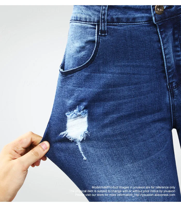 RI RI Stretchy Ripped Denim Skinny Jeans
