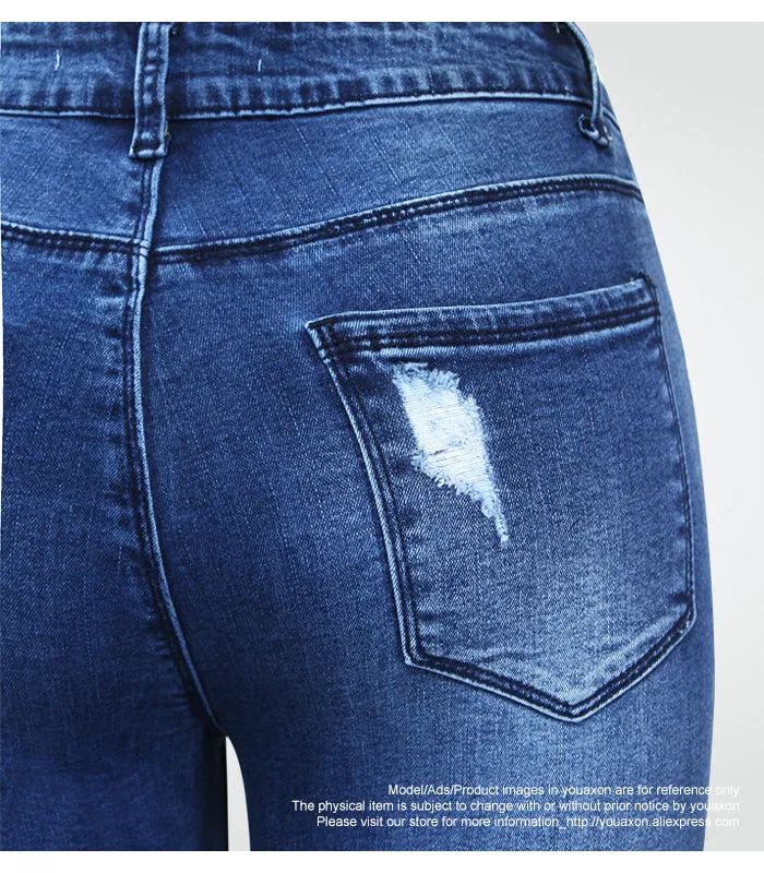 RI RI Stretchy Ripped Denim Skinny Jeans