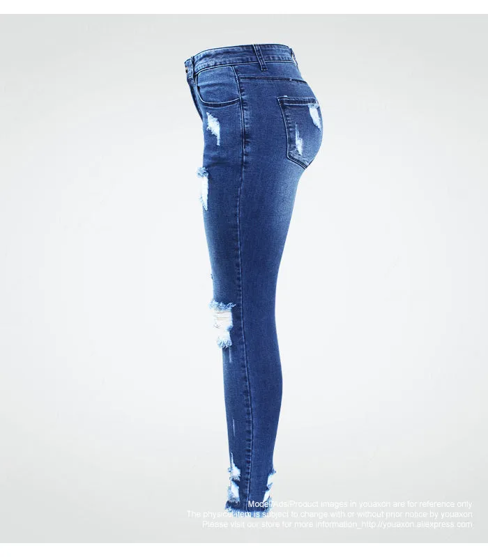 RI RI Stretchy Ripped Denim Skinny Jeans