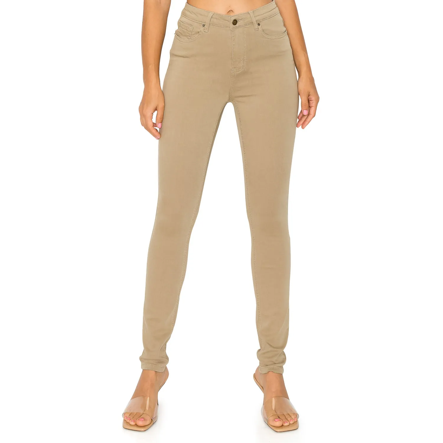 Soft Stretchy High Rise The Everyday Skinny Jeans - Khaki