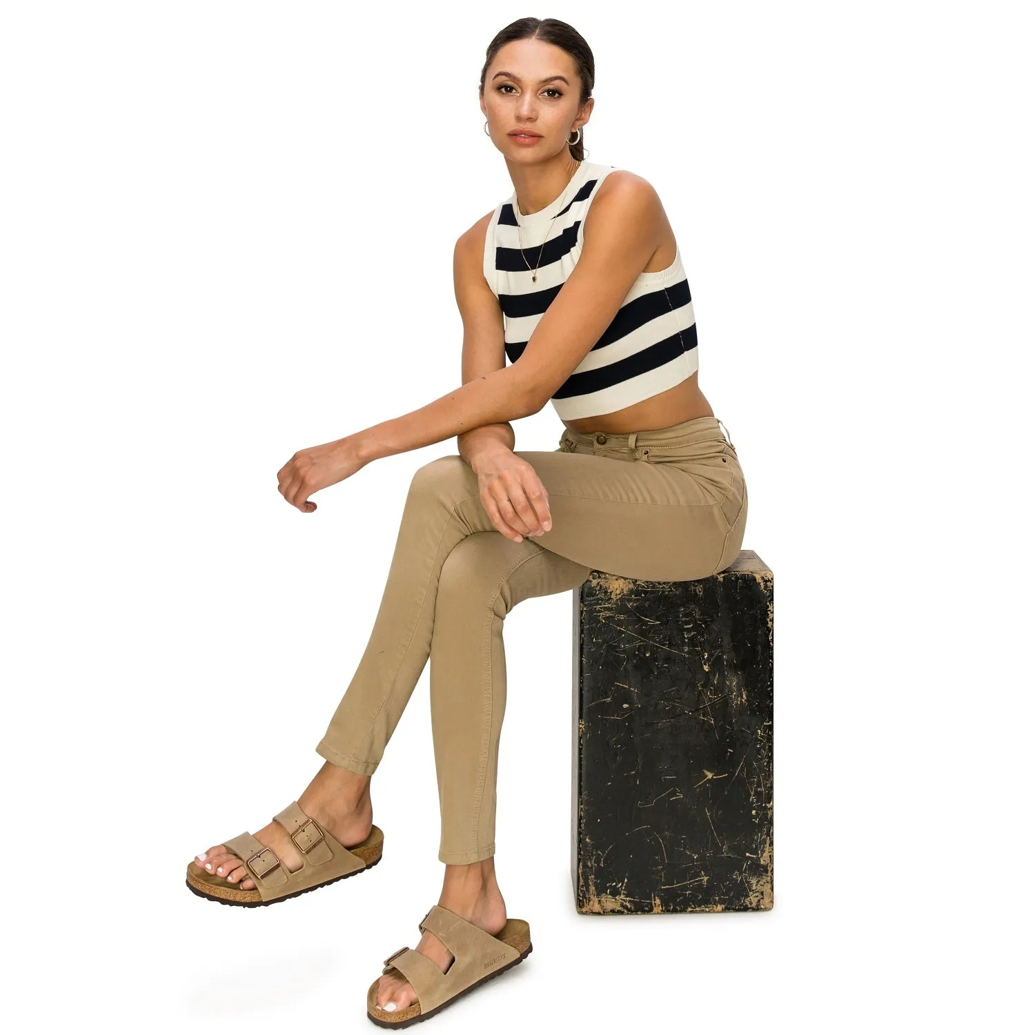 Soft Stretchy High Rise The Everyday Skinny Jeans - Khaki