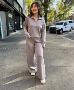 Spanx AirEssentials Half Zip in Smoke Silver