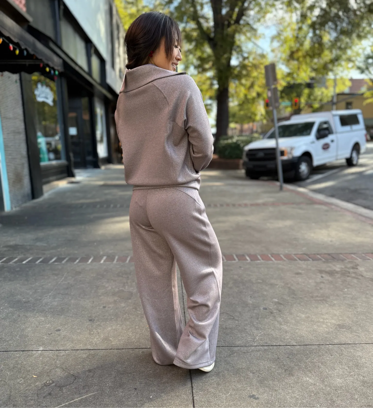 Spanx AirEssentials Half Zip in Smoke Silver