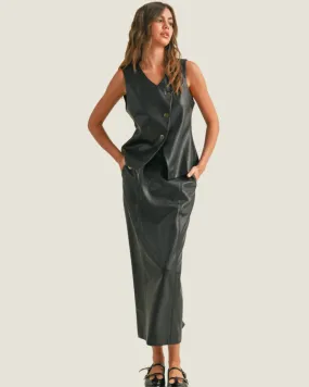 The Candice: Black Asymmetric Vest