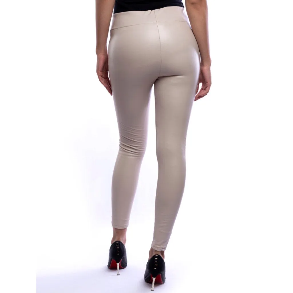 The Latex Leggings In Beige
