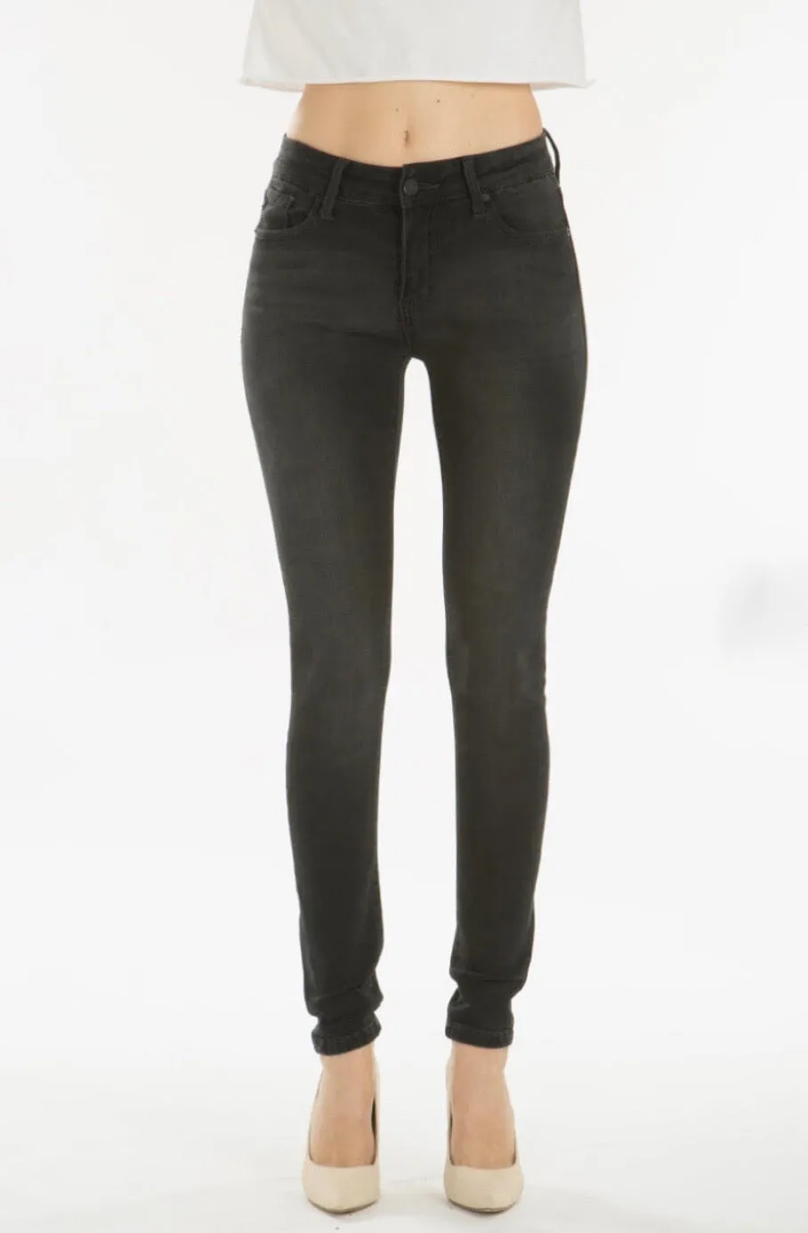Washed Black Skinny Jean-SUPER STRETCHY!