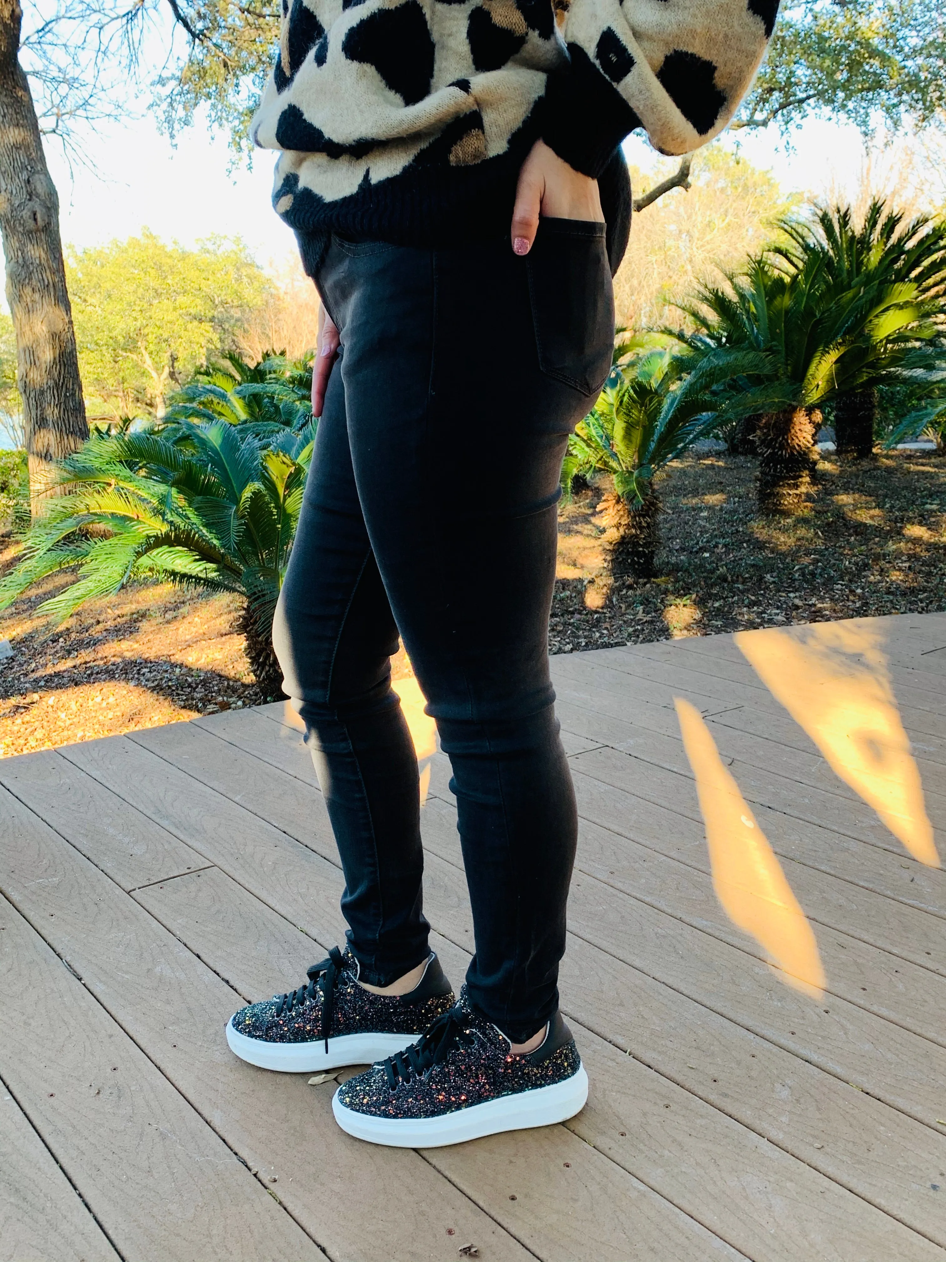 Washed Black Skinny Jean-SUPER STRETCHY!