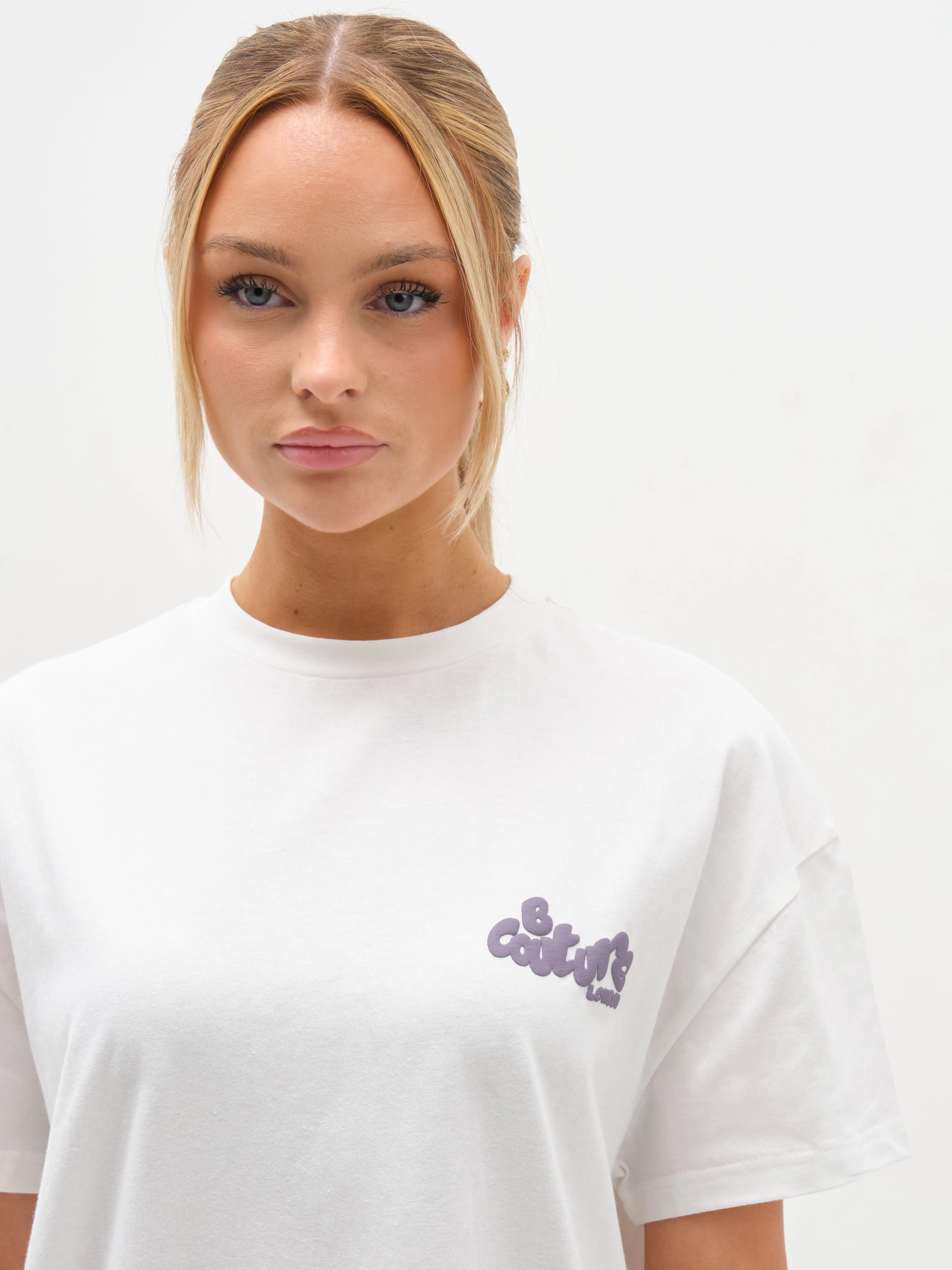 Windsor T-Shirt & Leggings Set - Cream / Violet